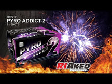 Indlæs og afspil video i gallerivisning Riakeo Pyro Addict 2 - 61 skuds mix batteri
